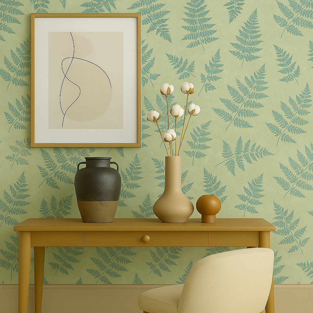 NILAYA HIDE AWAY FERN PALE GREEN ROLL